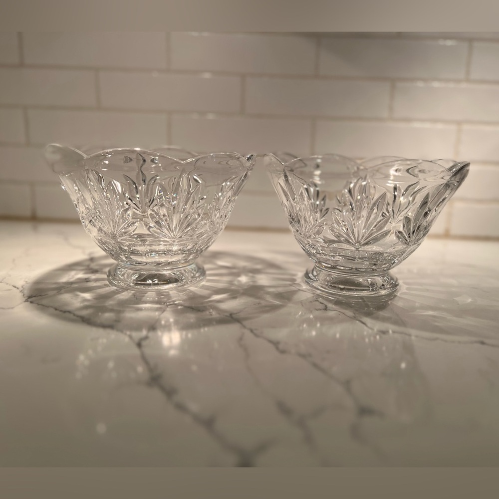 Set of Royal Limited Full Lead Crystal Tulip Bowl | 24% Lead | Czech | Vintage